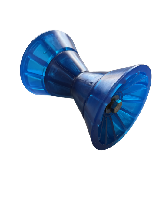 Blue Bow Roller Assembly, PVC, 4-1/2" Diameter Center, 6-1/2" Total Width