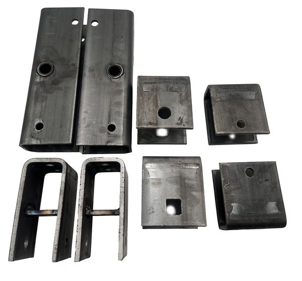 Hydrastar Weld On Spring Hanger Kit - Tandem Axle - HD Slipper Springs - For 2" Wide Springs