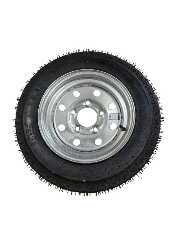 Hydrastar Tire and Wheel Assembly, 5.30-12, Load Range C, 6 Ply, 5 on 4.5", Galvanized Wheel