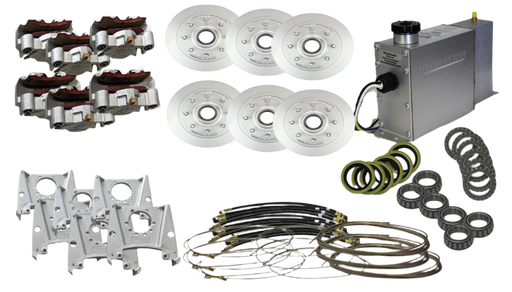 Hydrastar® 7K Axles, 8 Lug Integral TRIPLE Axle Trailer Disc Brake Kit (9/16 in.) {E7K-TR9} - Hydrastar