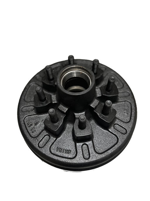 Brake Hub and Drum - 6k & 7k Axle - 8 on 6.5" - 5/8" Stud, 8 Bolt Pattern - 12" Drum - Hydrastar