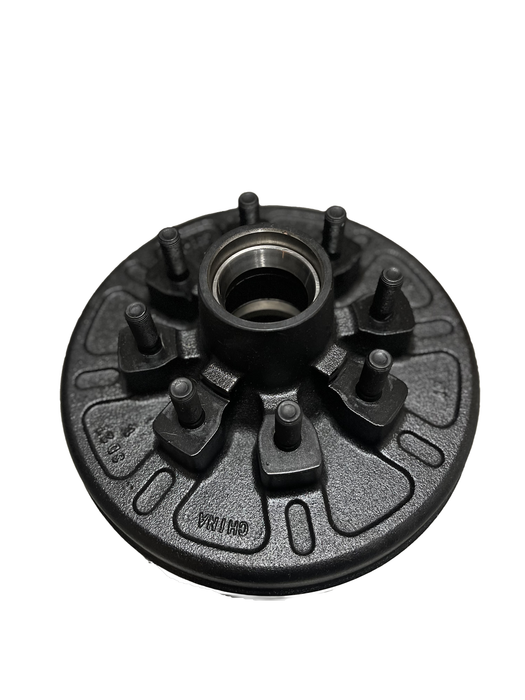 Brake Hub and Drum - 6k & 7k Axle - 8 on 6.5" - 5/8" Stud, 8 Bolt Pattern - 12" Drum - Hydrastar