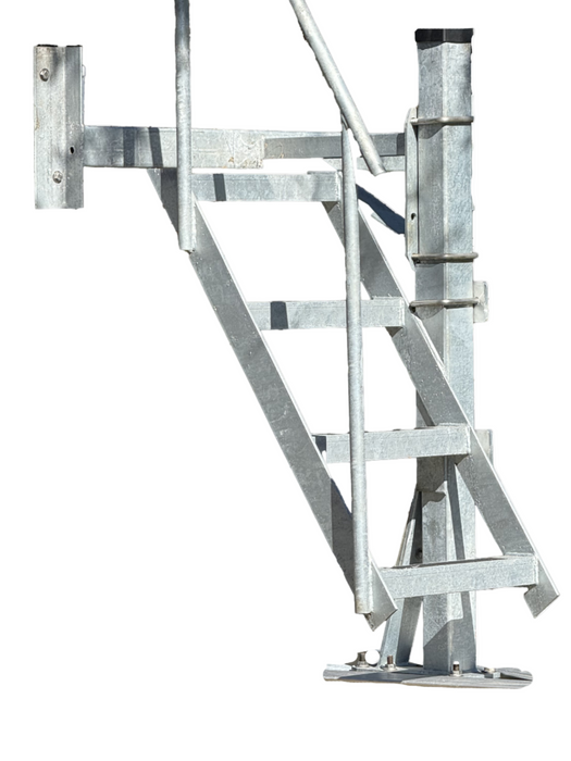 Pontoon Bow Stop Complete Assembly with 4 Step Ladder - Hydrastar