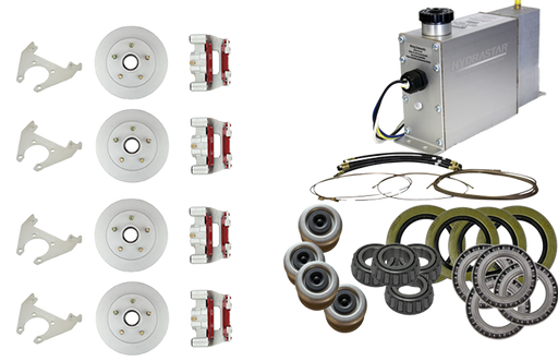 Hydrastar® 3K  Axles, 5 Lug Integral Tandem Axle Trailer Disc Brake Kit (1/2") {E3K-T1} - Hydrastar