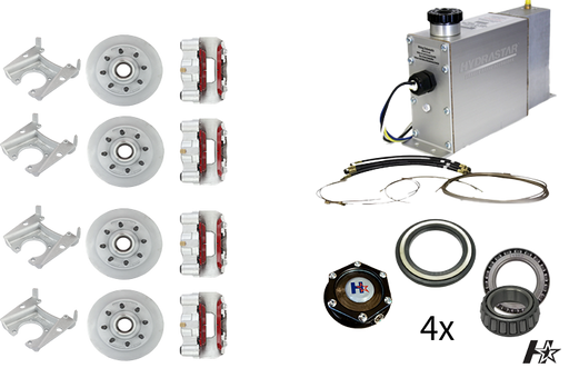 Hydrastar® 8K  Axles, 8 Lug Integral Tandem Axle Trailer Disc Brake Kit (5/8") {E8K-T5} - Dexter Axle / Lippert - Hydrastar