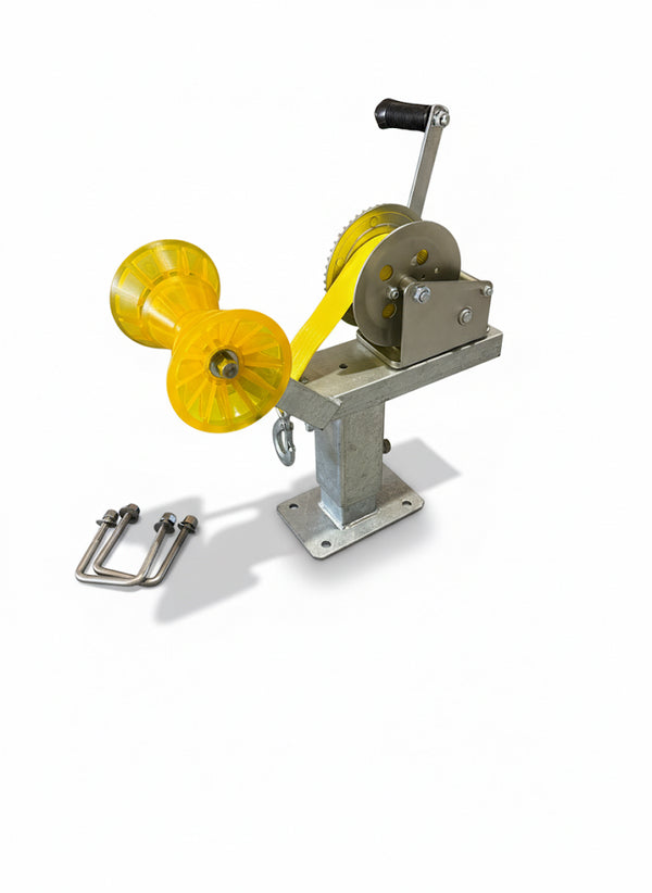 Hydrastar Adjustable Winch Stand Assembly 3x3 Post with Winch Seat, Vertical Adjustment, Winch Complete Kit
