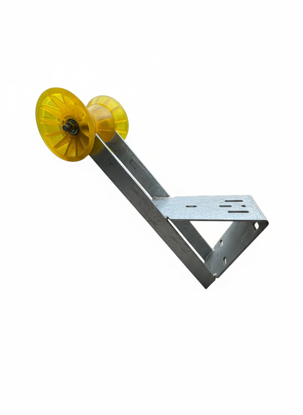 Hydrastar Winch Seat Top - Fits 2" Post, Heavy Duty - Assembly with Yellow Roller and End Bells- Hot Dipped Galvanized