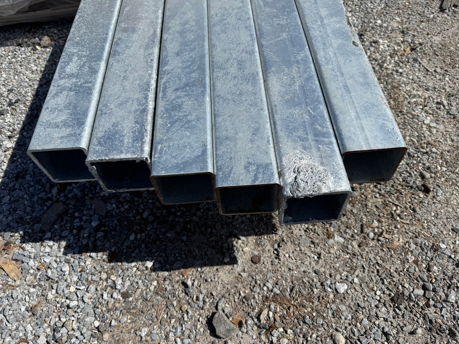 GALVANIZED TONGUE TUBE 3" X 4" X 8', (3/16" GA INNER WALL) - Hydrastar