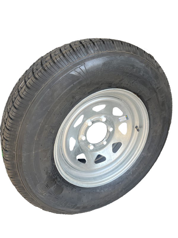 Hydrastar Tire and Wheel Assembly, ST235/80R16, Load Range E, 10 Ply, 6 on 5.5", Galvanized Wheel