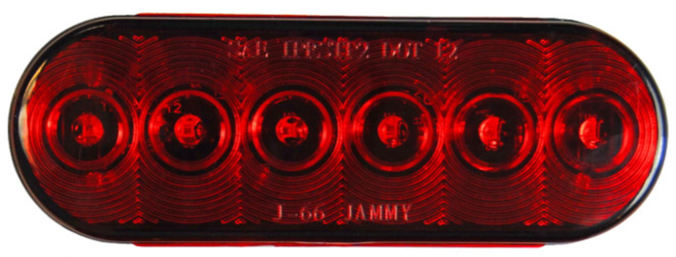Tail Light 6" Oval, Grommet Mount Kit - Jm-656-RK - Sealed LED - Hydrastar