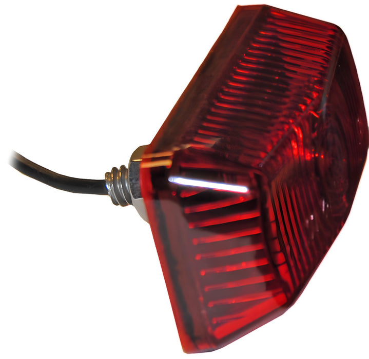 RED LED Clearance Light, Stud Mount, Self Grounded, Submersible, Reflex Lens - Hydrastar
