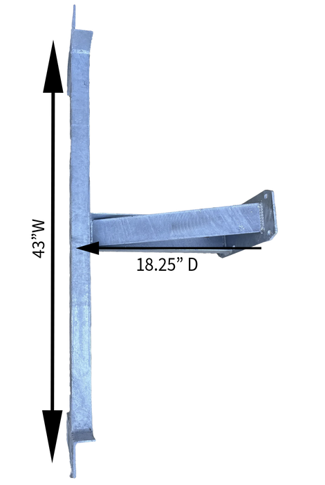 Pontoon Bow Stop and Winch Seat, Height Adjustable, Hot Dipped Galvanized - Hydrastar