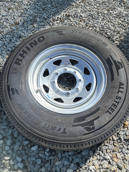 Tire and Wheel Assembly, ST235/80R16, Load Range G, 14 Ply, 8 on 6.5", Galvanized Wheel - Hydrastar