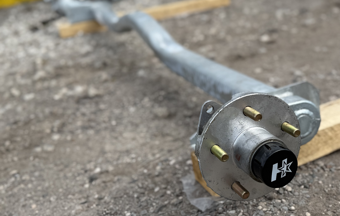 Galvanized Torsion Axle - Vbend, 3.5k, 22 Deg Down, 5 Lug, 94HF - 80OSB