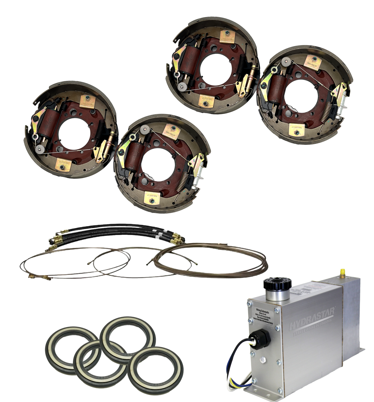 Hydrastar® 10K Axles, 8 Lug Dual Wheel, Tandem Axle Trailer