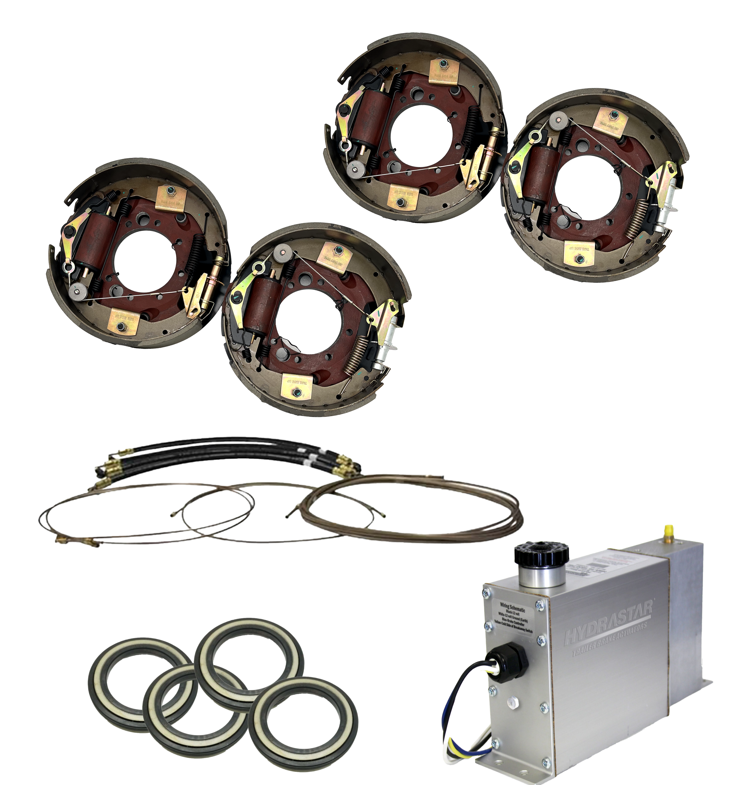 Hydrastar® 10K Axles, 8 Lug Dual Wheel, Tandem Axle Trailer