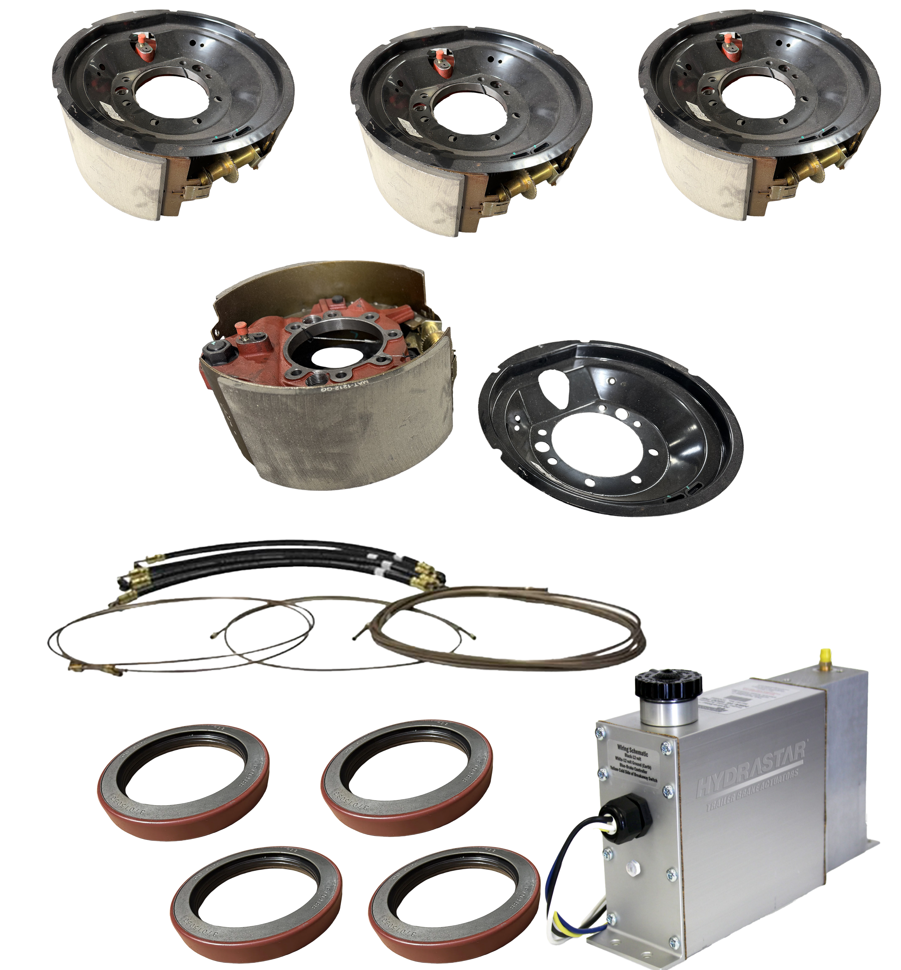 Hydrastar® 12K Axles, 8 Lug Dual Wheel, Tandem Axle Trailer