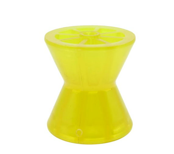 Yellow Bow Roller, PVC, 4", 1/2" Diameter Center - Hydrastar