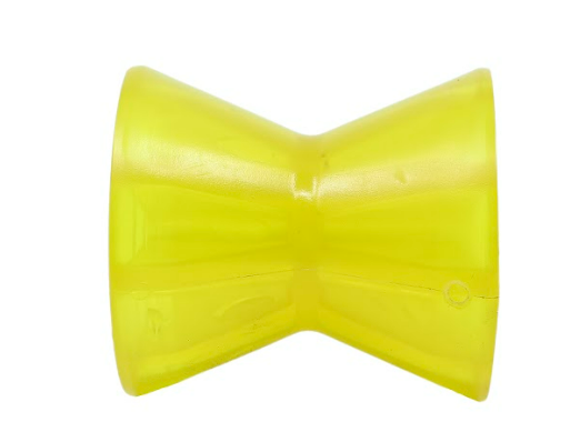 Yellow Bow Roller, PVC, 4", 1/2" Diameter Center - Hydrastar