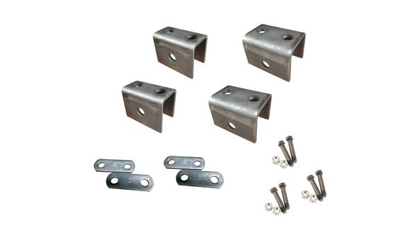 Hydrastar Weld On Spring Hanger Kit - Single Axle - Double Eye - For 1.75" Wide Springs