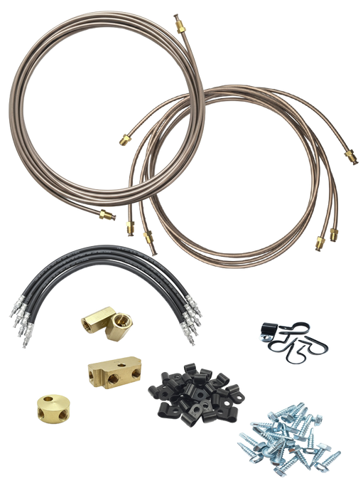 Hydrastar® "UFP Style" 3.5K Axles, 5 Lug Integral Triple Axle Trailer Disc Brake Kit-Complete (1/2") {#C3KMH-TR1}