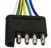 5 Way Flat Wiring Harness, 35 Foot, 30"Ground, (Brown, Green, Yellow, Blue, White) - Hydrastar