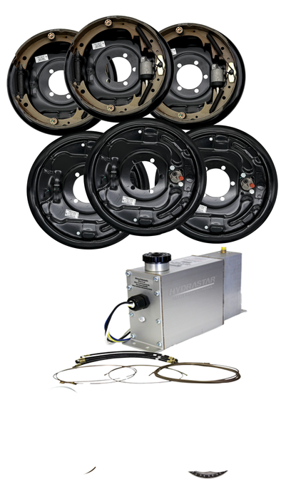 Hydrastar® 7K Axles, 8 Lug Drum, TRIPLE Axle Hydraulic Brake Kit {#E7KD-TR}