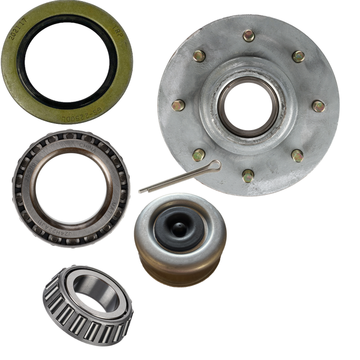 7,000 lb. Idler Hub, Hot Dipped Galvanized, 8 on 6.5" Bolt Pattern