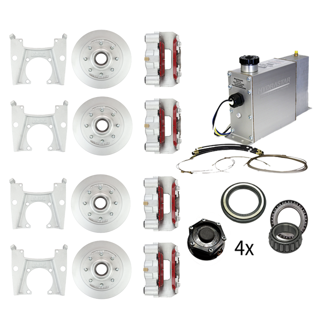 Hydrastar® 8K Axles, 8 Lug Integral Tandem Axle Trailer Disc Brake