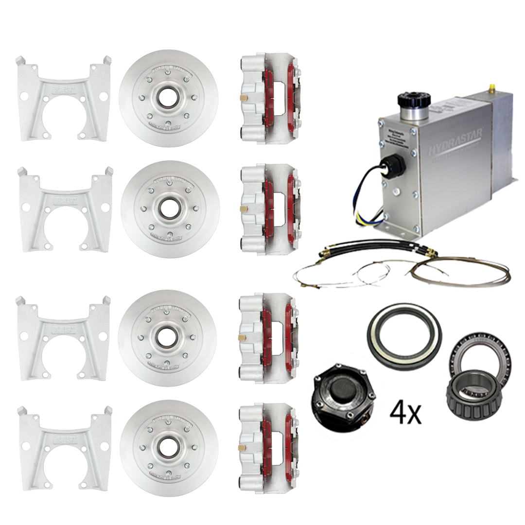 Hydrastar® 8K Axles, 8 Lug Integral Tandem Axle Trailer Disc Brake
