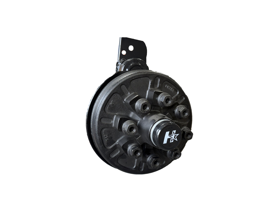Painted Torsion Axle - Straight Cambered, 7.0k, 0 Deg, 8 Lug, 95HF - 80OSB, ELECTRIC BRAKE DRUM, 5/8" WHEEL STUDS