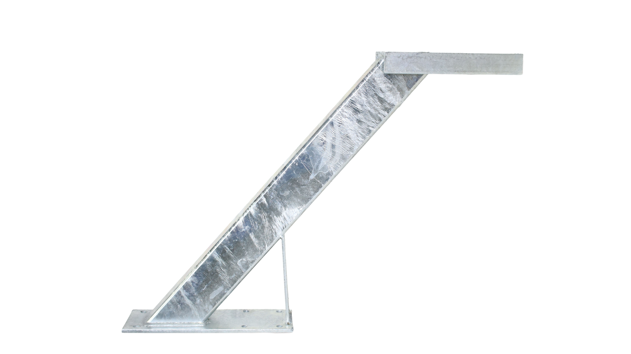 Winch Stand, with Welded Seat 3" X 4" Heavy Duty Post, 32" Tall, 45 Deg Angle Hot Dipped Galvanized - Hydrastar