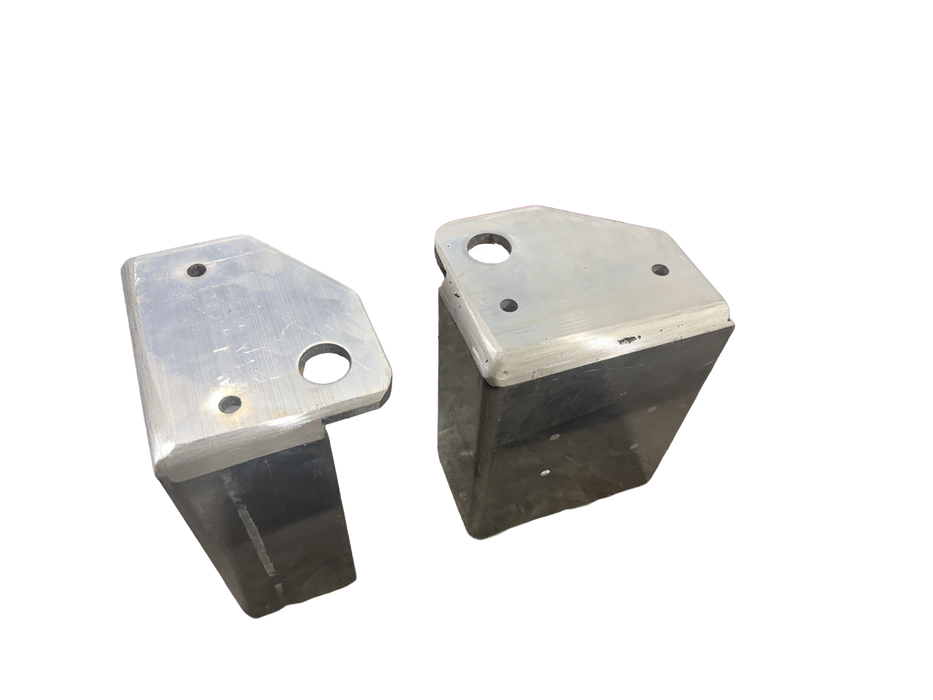Aluminum DOUBLE Tail Light Housing, HEAVY DUTY, Step and Transom Tie Down, Bolt On, 8" Light Kit