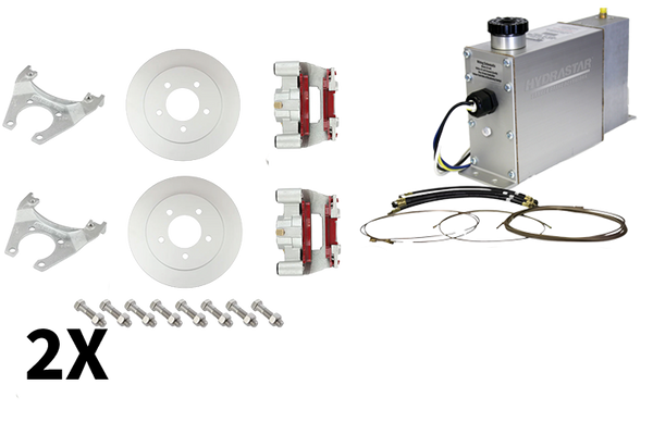 Hydrastar 3K Axles, 5 Lug Slip Over Rotor, Tandem Axle Trailer Disc Brake Kit (1/2")