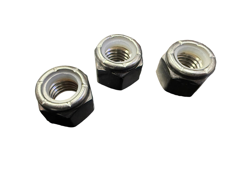1/2-13" Nylon Lock Hex Nut, 18-8 Stainless Steel