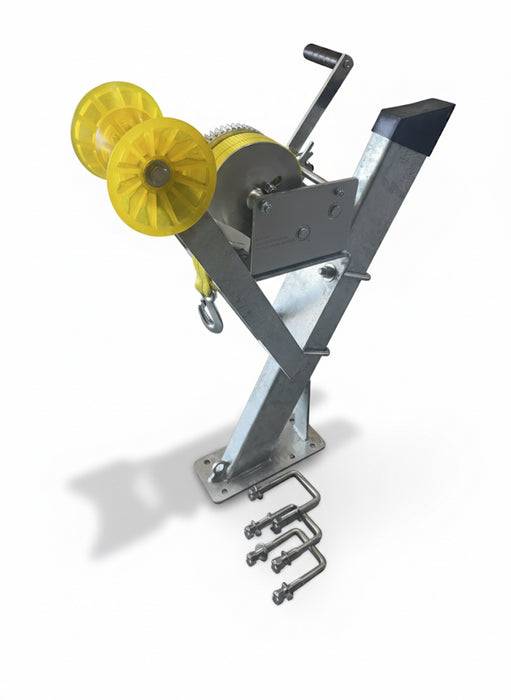 Winch Stand Assembly 2x4 Post with Winch Seat and Rollers, Winch Kit