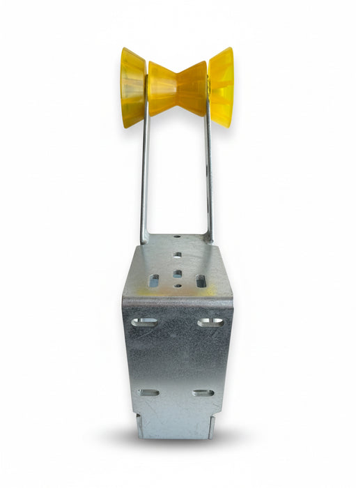 Winch Seat Top - Fits 2" Post, Heavy Duty - Assembly with Blue Roller and End Bells- Hot Dipped Galvanized (Copy)