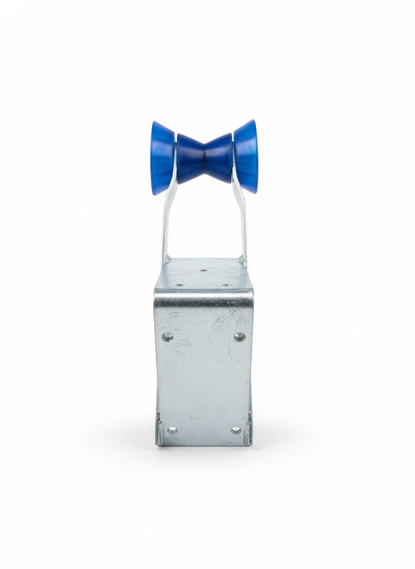 Hydrastar Winch Seat Top - Fits 3" Post, Heavy Duty - Assembly with Blue Roller and End Bells- Hot Dipped Galvanized