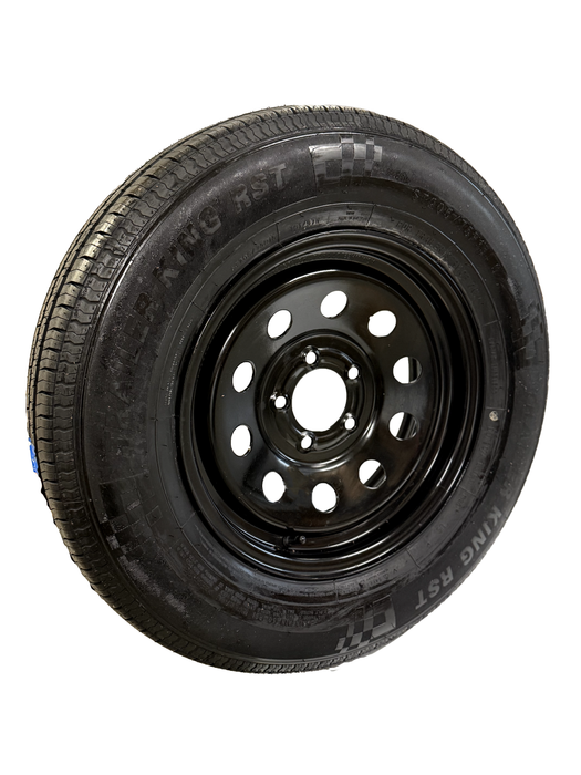 Tire and Wheel Assembly, ST205/75R15, Load Range C, 6 Ply, 5 on 4.5", Black Steel Wheel