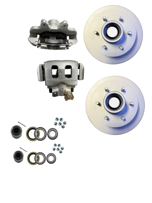 Meher® 6.0K Axle, 6 Lug Integral Trailer Disc Brake Kit (1/2 in.)
