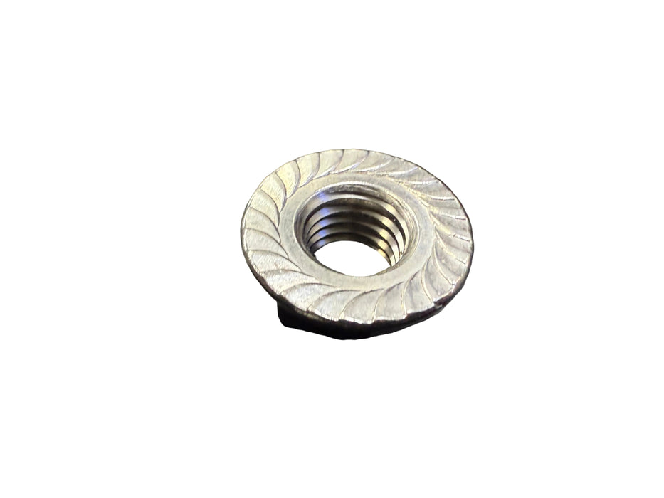 1/2-13" Serrated Hex Flange Nut, 18-8 Stainless Steel
