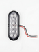 Tail Light 6" Oval, Surface Mount, Clear Lens, RED DIODES Sealed / Hardwire - Hydrastar