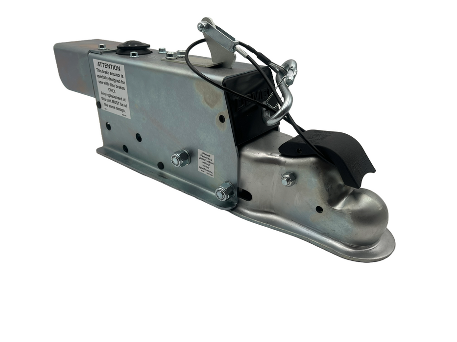 Demco Hydraulic Brake Actuator w/ Lockout Solenoid & Cover - Disc - Zinc - 2" Ball - 7,000 lbs - Hydrastar