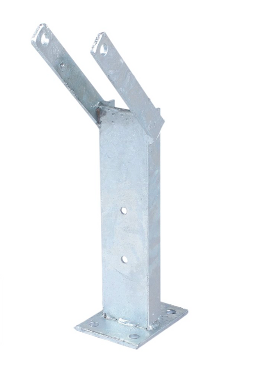 Winch Seat Top LD - Fits 3" Vertical Post - 4 Hole Flat Base Mounting Plate - Hot Dipped Galvanized - Hydrastar