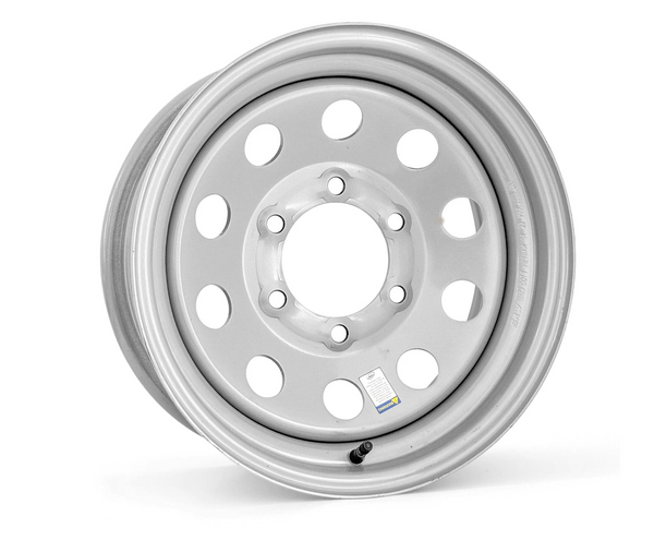 Hydrastar Wheel ONLY, 15"X6", 6 ON 5.5" BOLT PATTERN, MOD SILVER