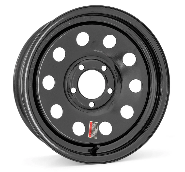 Wheel ONLY, 15"X6", 5 ON 4.5" BOLT PATTERN, MOD BLACK