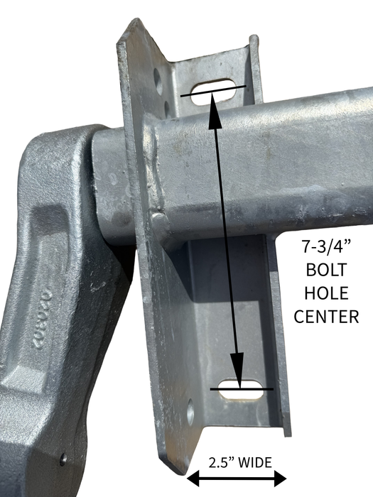 Galvanized Torsion Axle - Vbend, 3.5k, 35 Deg Down, 5 Lug, 85HF - 72OSB