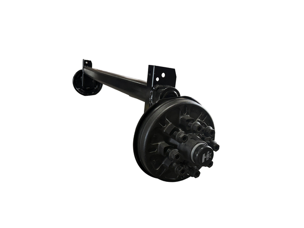 Painted Torsion Axle - Straight Cambered, 7.0k, 0 Deg, 8 Lug, 95HF - 80OSB, ELECTRIC BRAKE DRUM, 5/8" WHEEL STUDS