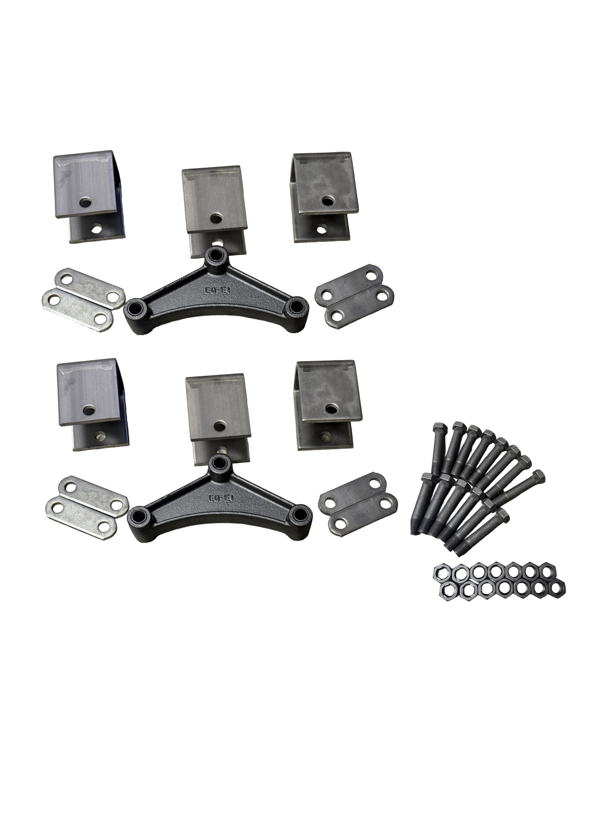 Weld On Spring Hanger Tall Kit - Tandem Axle - Double Eye Springs