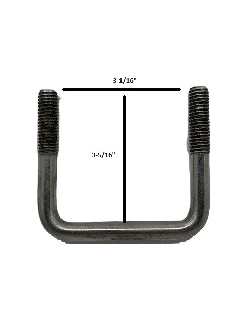 Stainless Steel Ubolt, 1/2-13" x 3-1/16" x 3-5/16" - Hydrastar